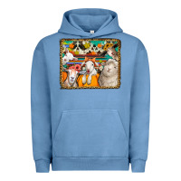 Pigment Pebble Blue autumn sheeps Urban Hoodie - Jasminsmagicworld