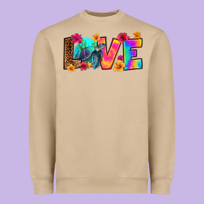 Turtle Love Heavyweight Sweatshirt Designed By Ranaportraitstore