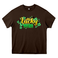 Chocolate Brown lucky mini st patricks Heavy Core Tee - HowdyJamesFarm