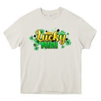 Cream lucky mini st patricks Heavy Core Tee - HowdyJamesFarm