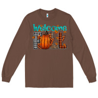 Chestnut Welcome Fall Long Sleeve Tee - CowhideDigitalArt