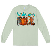 Matcha Welcome Fall Long Sleeve Tee - CowhideDigitalArt