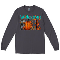 Smoke Welcome Fall Long Sleeve Tee - CowhideDigitalArt