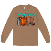 Toasted Coconut Welcome Fall Long Sleeve Tee - CowhideDigitalArt