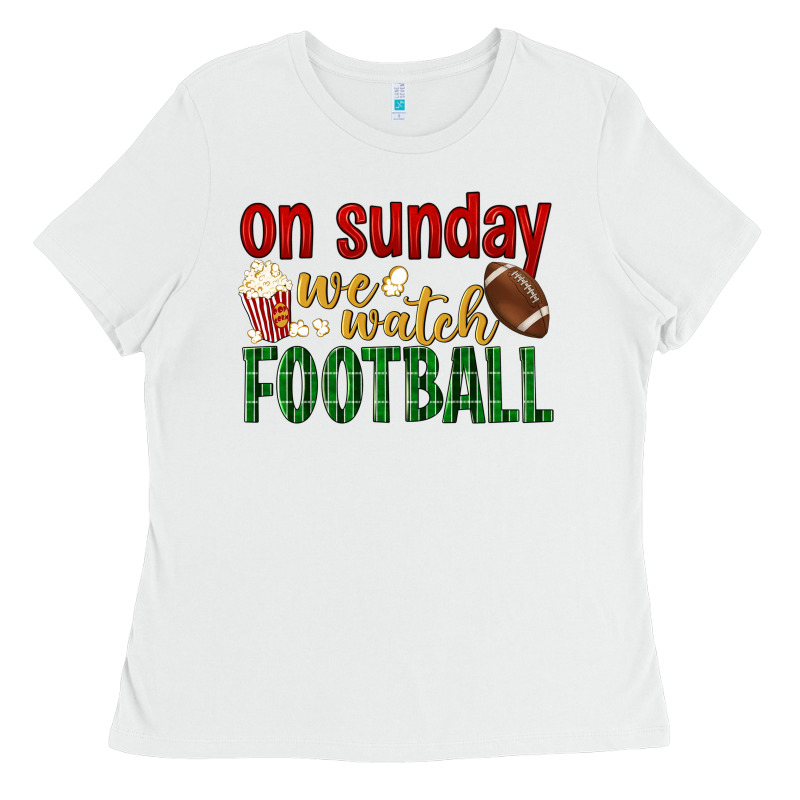 On Sunday We Watch Football Ladies Tee by BundleAndBundleShop | Teevron