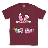 Burgundy Easter bunny name frame Classic Tee - OliviaCreatesArt