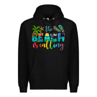 Black the beach is calling Premium Hoodie - Artiststas