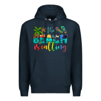 Navy the beach is calling Premium Hoodie - Artiststas