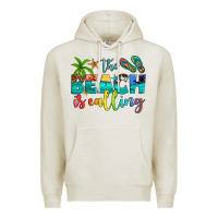 Oatmeal Heather the beach is calling Premium Hoodie - Artiststas