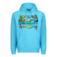 Ocean Blue the beach is calling Premium Hoodie - Artiststas