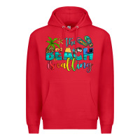 Red the beach is calling Premium Hoodie - Artiststas