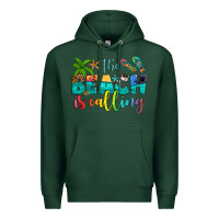 Sports Green the beach is calling Premium Hoodie - Artiststas