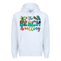 White the beach is calling Premium Hoodie - Artiststas