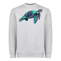 Heather Grey turtle Heavyweight Sweatshirt - RanaPortraitStore