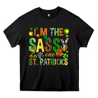 Black I'm the sassy one St. Patrick's Heavy Core Tee - HowdyJamesFarm