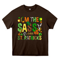 Chocolate Brown I'm the sassy one St. Patrick's Heavy Core Tee - HowdyJamesFarm
