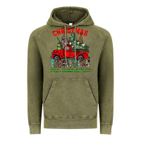 Vintage Olive christmas tree farm truck Vintage Hoodie - CowhideDigitalArt