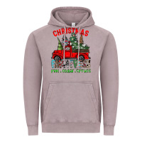 Vintage Zinc christmas tree farm truck Vintage Hoodie - CowhideDigitalArt