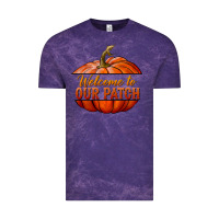 Cloud Purple welcome to our patch Vintage Tee - BundleAndBundleShop