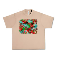 Burro Christmas Plaid Turquoise Glitter Cowhide Urban Heavy Tee - FaDigitalArtStudio