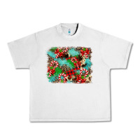 Lunar Rock Christmas Plaid Turquoise Glitter Cowhide Urban Heavy Tee - FaDigitalArtStudio