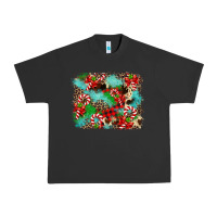 Pigment Black Christmas Plaid Turquoise Glitter Cowhide Urban Heavy Tee - FaDigitalArtStudio