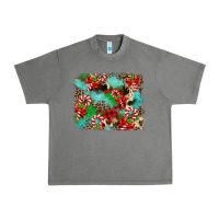 Tornado Christmas Plaid Turquoise Glitter Cowhide Urban Heavy Tee - FaDigitalArtStudio
