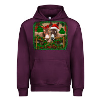 Mauve Wine christmas donkeys Urban Hoodie - Jasminsmagicworld
