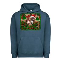 Pigment Midnight Navy christmas donkeys Urban Hoodie - Jasminsmagicworld