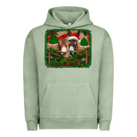 Pigment Oil Green christmas donkeys Urban Hoodie - Jasminsmagicworld