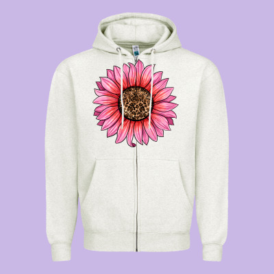 Valentines Day Sunflower Zipper Hoodie Designed By Ranaportraitstore