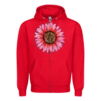 Red valentines day sunflower Zipper Hoodie - RanaPortraitStore