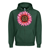 Sports Green valentines day sunflower Zipper Hoodie - RanaPortraitStore