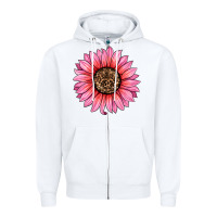 White valentines day sunflower Zipper Hoodie - RanaPortraitStore