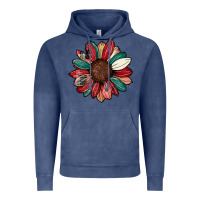 Vintage Denim Christmas sunflower Vintage Hoodie - CowhideDigitalArt