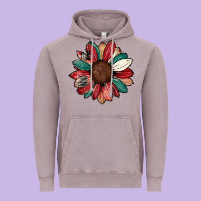 Christmas Sunflower Vintage Hoodie Designed By Cowhidedigitalart
