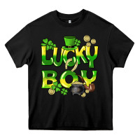 Black Lucky Boy St. Patrick's Day Heavy Core Tee - HowdyJamesFarm