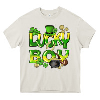 Cream Lucky Boy St. Patrick's Day Heavy Core Tee - HowdyJamesFarm