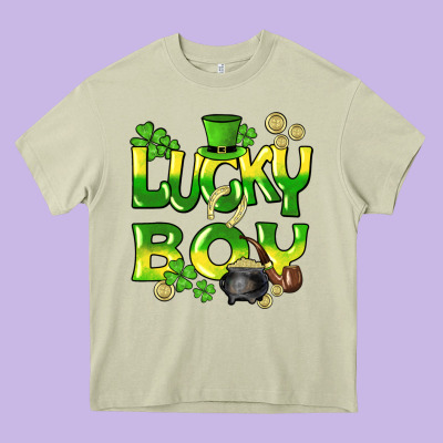 Lucky Boy St. Patrick's Day Heavy Core Tee Designed By Howdyjamesfarm