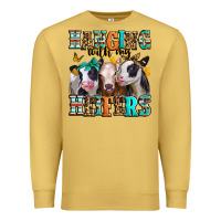 Antique Gold hanging with my heifers Premium Sweatshirt - Jasminsmagicworld