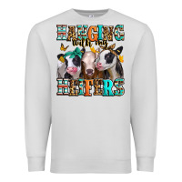 Dove Grey hanging with my heifers Premium Sweatshirt - Jasminsmagicworld