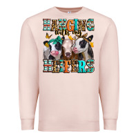 Pale Pink hanging with my heifers Premium Sweatshirt - Jasminsmagicworld