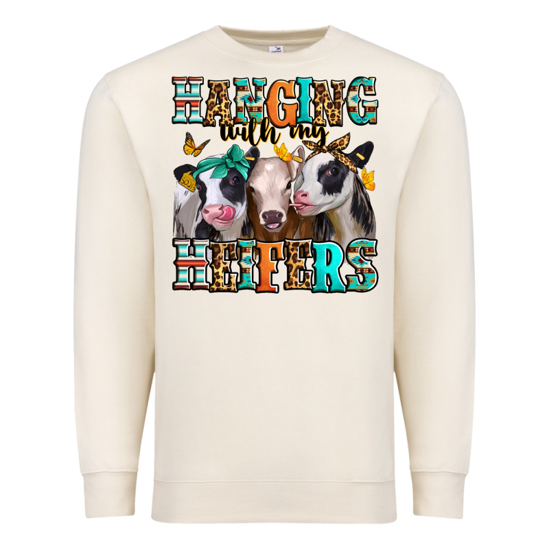 Hanging With My Heifers Premium Sweatshirt by Jasminsmagicworld | Teevron