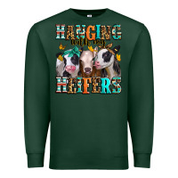 Sports Green hanging with my heifers Premium Sweatshirt - Jasminsmagicworld