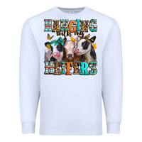 White hanging with my heifers Premium Sweatshirt - Jasminsmagicworld