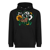 Black soccer hearts Heavyweight Hoodie - Jasminsmagicworld