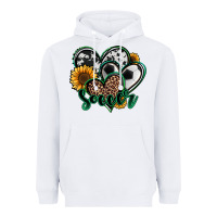 White soccer hearts Heavyweight Hoodie - Jasminsmagicworld