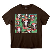 Baby Cow Floral Aztec Tumbler Heavy Core Tee | Teevron