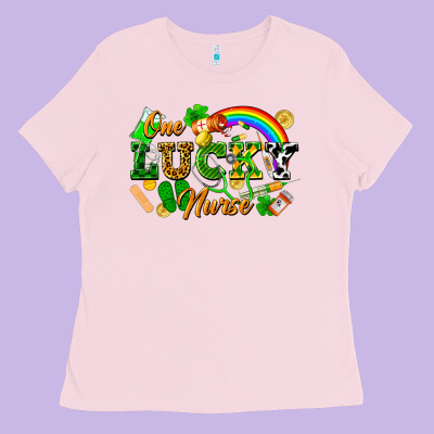 One Lucky Nurse Ladies Tee Designed By Fadigitalartstudio