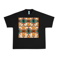 Black native american aztec seamless pattern 1 Urban Heavy Tee - BundleAndBundleShop